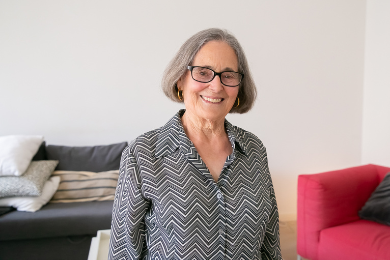 Smiling Woman Wearing Eyeglasses